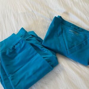 Mandala Blue Scrub Top